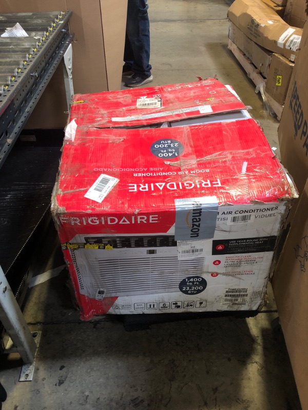 Photo 1 of Frigidaire 23,000 BTU Window Air Conditioner with Supplemental Heat, Dehumidifier, and Remote, 230V, Cools up to 1400 Sq. Ft. for Apartment, Bedroom, Large Rooms