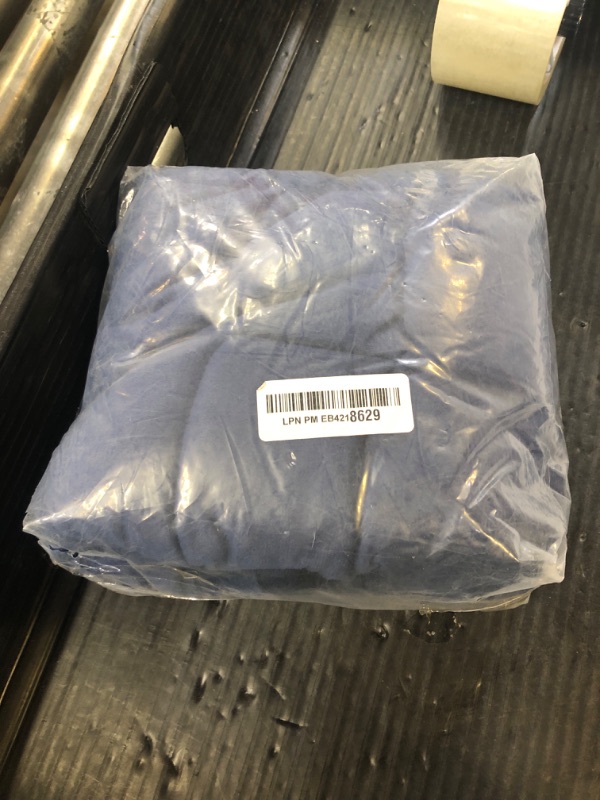 Photo 1 of TONGDADA Weighted Lap Blanket 7lbs for Adult,Perfect for Relaxation, Lounging, Napping, Sleeping & Travel,Luxury Minky Weighted Body Blanket,Weighted Throw Blanket-Navy Minky, 29" x 24"