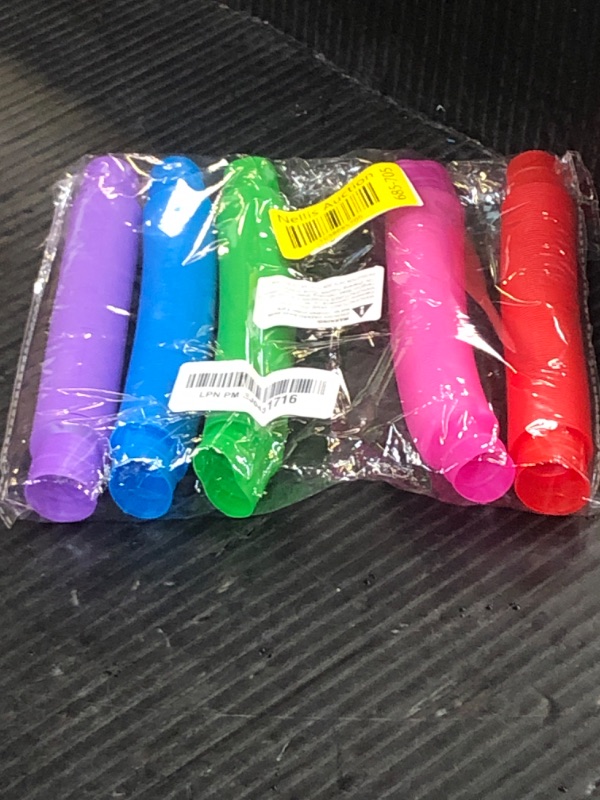 Photo 1 of FINGOOO 7 Pieces Jumbo Pop Toobs Fidget Toys,Pop Tubes Sensory Toys for Kids Adults DIY Decompression ADHD Autism