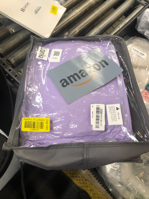 Photo 1 of Litanika Lavender Purple Comforters Queen Size, 3 Pieces Lightweight Solid Bedding Comforter Set, All Season Fluffy Bed Set (90x90In Comforter & 2 Pillowcases)