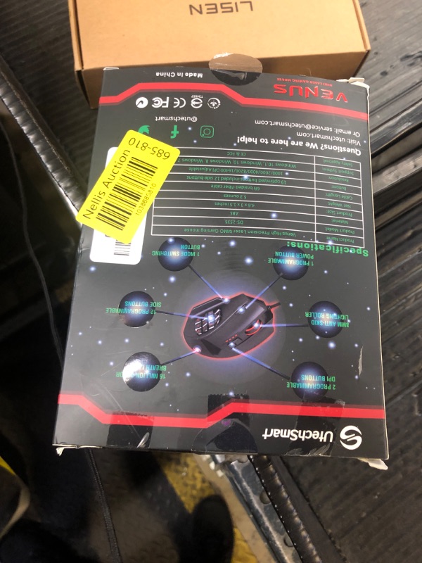 Photo 1 of UtechSmart Venus Gaming Mouse RGB Wired, 16400 DPI High Precision Laser Programmable MMO Computer Gaming Mice [IGN's Recommendation]