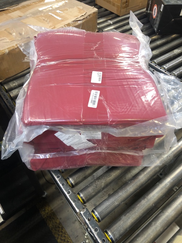 Photo 1 of Basic Beyond Outdoor Chair Cushions Set of 6, Square Corner Outdoor Cushions for Patio Furniture, Water Resistant Patio Chair Cushions with 2 Ties, 18.5x16x3, Burgundy