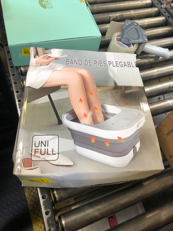 Photo 1 of UNIFULL Collapsible Foot Spa Bath with Heat and Massage Rollers, Bubble, Foot Pedicure Kit, Temperature Control, Red Light, Pedicure Foot Spa, Foot Bath