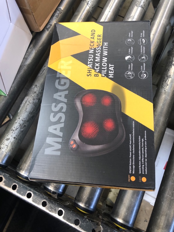 Photo 1 of iKristin Back Massager, Shiatsu Neck Massager with Heat, Electric Back Massager for Shoulder, Back, Leg, Deep Tissue Kneading Massage to Relief Muscles, Massage Pillow for Mom/Dad/Women/Men