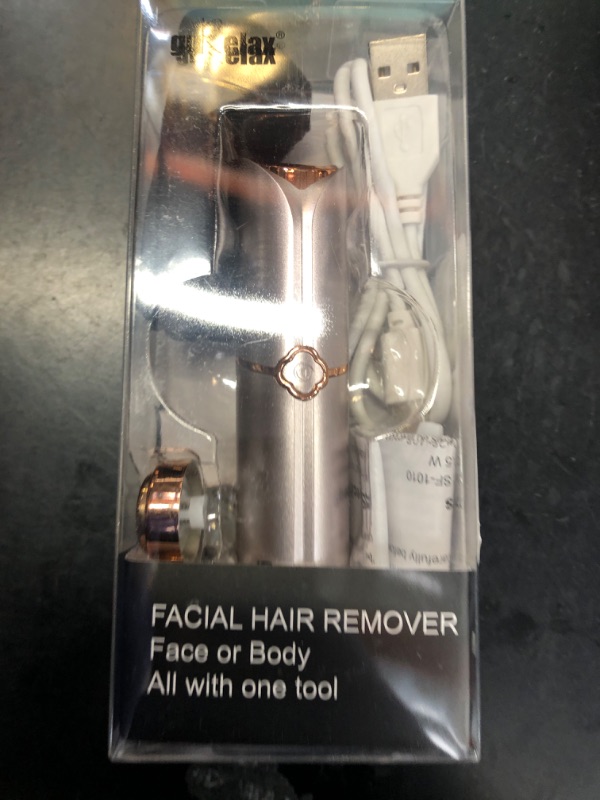 Photo 1 of Hair Removal Device, Facial Hair Removal for Women- Gurelax Womens Hair Remover Painless Face Hair Removal/Shavers for Chin Upper Lip Peach Fuzz-Included 4 x Replacement Heads