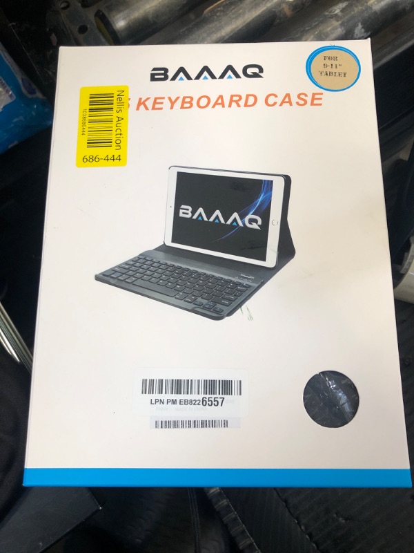 Photo 1 of baaaq Universal Tablet Case with Keyboard for 9",9.7",10.1",10.2",10.4",10.5",10.9",11" Tablets, with Removable Wireless Bluetooth Keyboard for iPad, Samsung, Pixel, Other Tablet