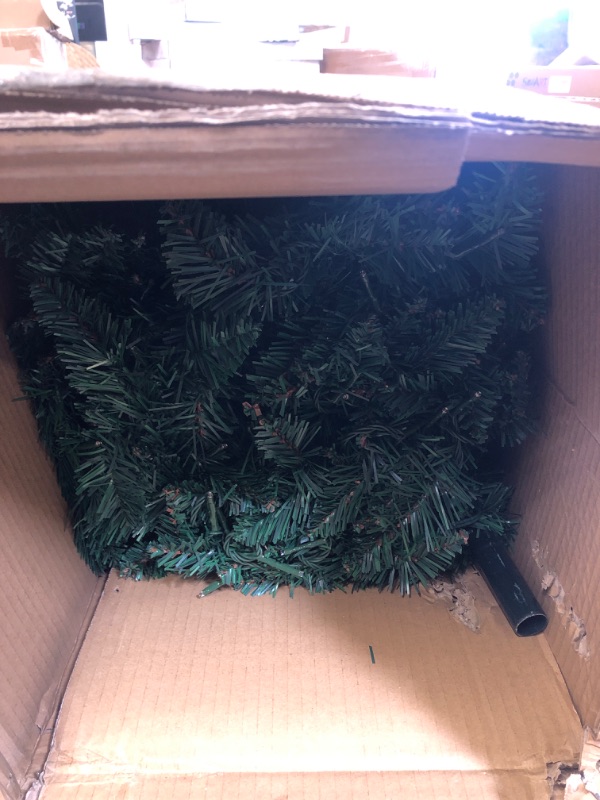 Photo 1 of 7.5 Ft. Pre- LED Spruce Artificial Christmas Tree with 1200 Warm White Starry Twinkling Lights