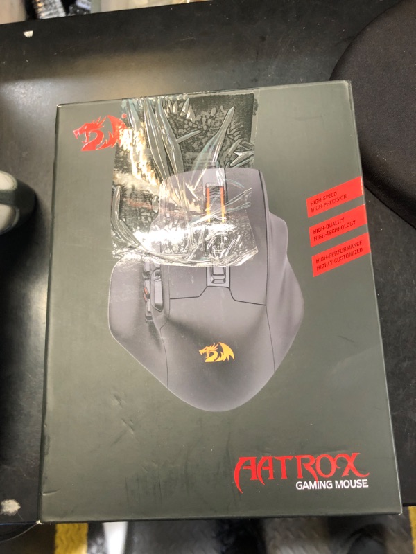 Photo 1 of Redragon M811 Aatrox MMO Gaming Mouse, 15 Programmable Buttons Wired RGB Mouse w/Ergonomic Natural Grip Build, 10 Side Macro Keys, Software Supports DIY Keybinds & Backlit