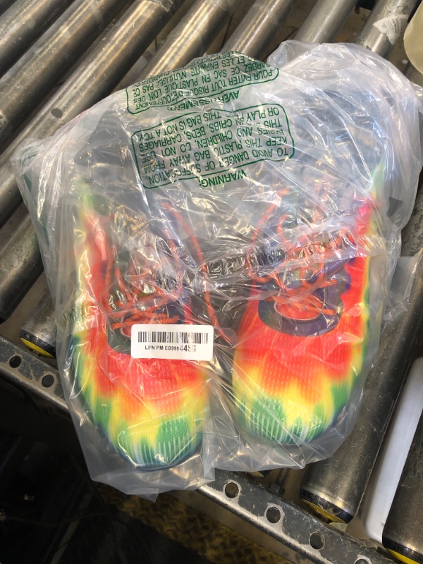 Photo 1 of ikunka Men's Fashion Sneakers Lightweight Breathable Walking Shoes Tennis Cross Training Shoe Non Slip Trail Running Shoes?Colourful Rainbow 11.5?