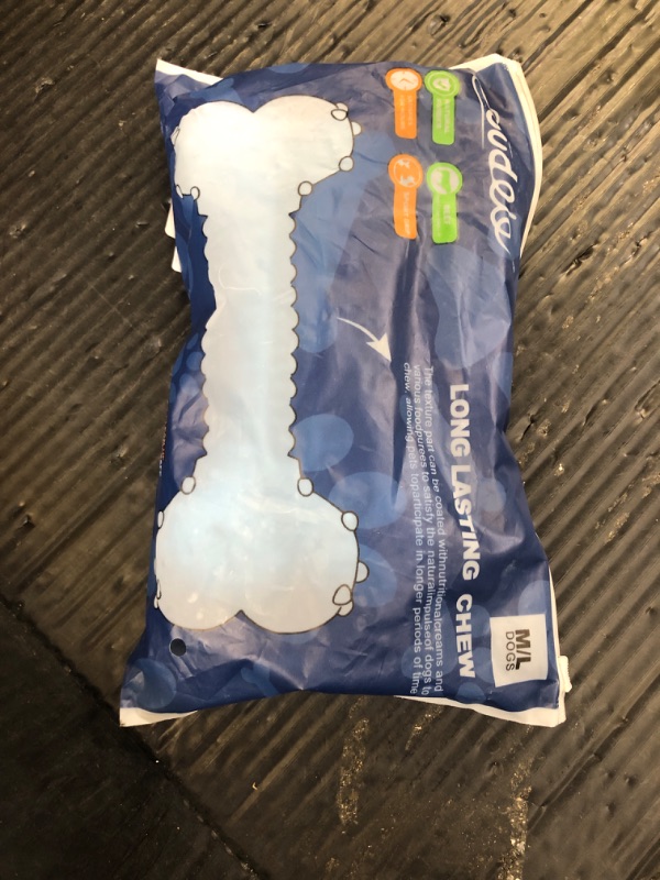 Photo 1 of Doudele Dog Toys for Aggressive Chewers, Dog Toys for Medium Large Dogs, Natural Rubber Bone Dog Chew Toys with Beef Flavor, Indestructible Toy, Chew Toys for Aggressive Chewers(Dark Blue)
