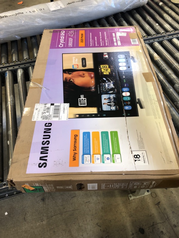 Photo 1 of SAMSUNG 43-Inch Class Crystal UHD U8000F 4K Smart TV (2025 Model) Endless Free Content, Crystal Processor 4K, MetalStream Design, Knox Security, Alexa Built-in