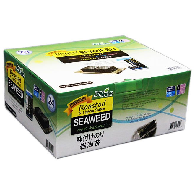 Photo 1 of ROASTED AND LIGHTLY SALTED SEAWEED SNACKS - 24 PACK 