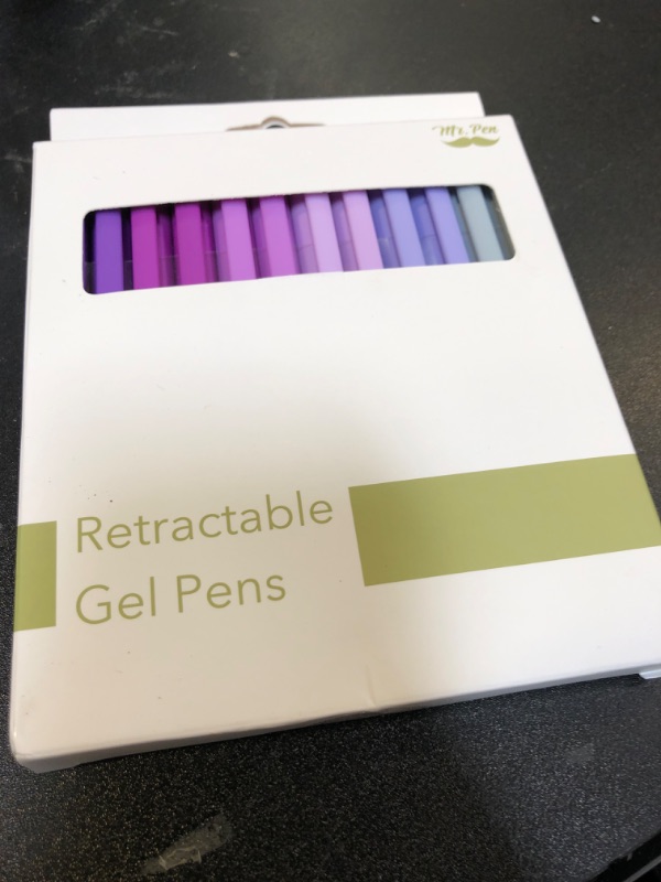 Photo 1 of Mr. Pen- Retractable Gel Pens, 12 Pack, Black Ink, Lavender Legacy Barrel Gel Pens