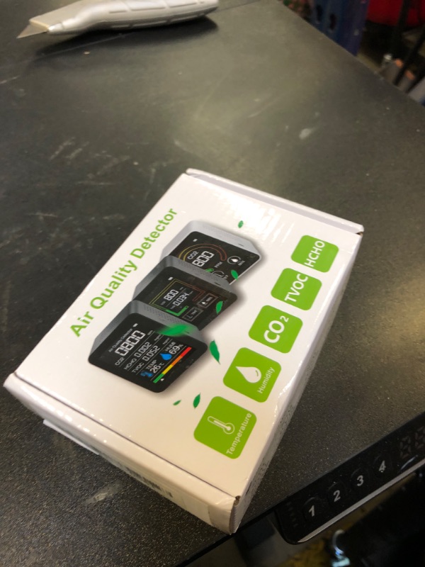Photo 1 of 14-in-1 Air Quality Monitor, Indoor Temperature Sensors, Detect PM2.5/PM1.0/PM10/CO2/CO/TVOC/HCHO/Temperature/Humidity, Air Quality Meter for RV Home Office School Hotel