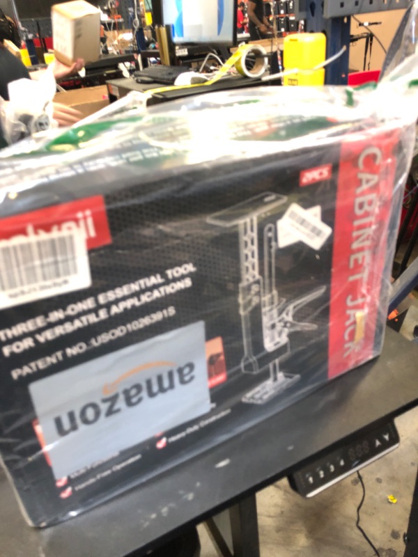 Photo 1 of Kolvoii Cabinet Jacks for Installing Cabinets 2 Pack, Hand Lifting Jack Tool Multi-Function 0 to 23.4 Inches Drywall Lift Height Adjustment Third Hand Support System