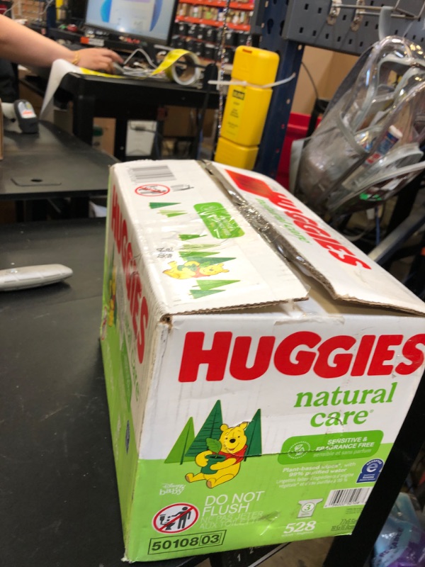 Photo 1 of Huggies Natural Care Sensitive Baby Wipes, Unscented, Hypoallergenic, 99% Purified Water, 3 Refill Packs (528 Wipes Total)