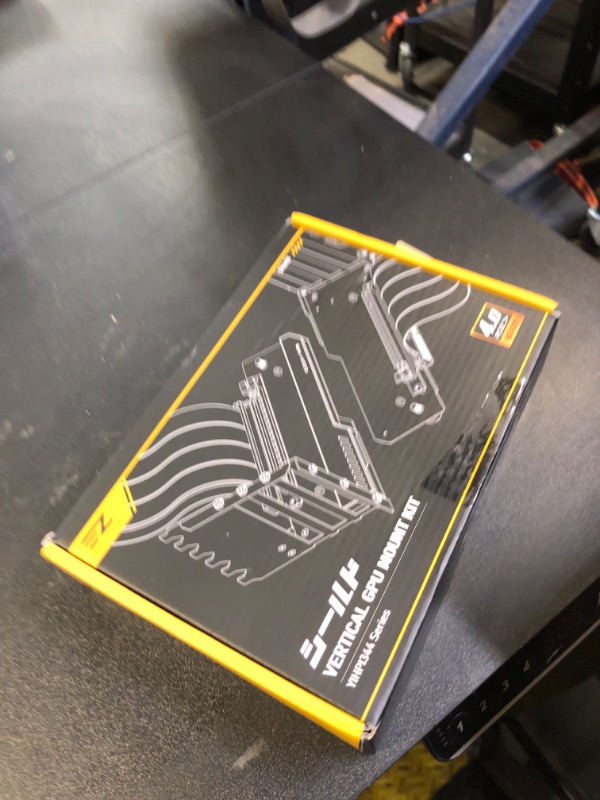 Photo 1 of EZDIY-FAB Vertical GPU Mount with High-Speed PCIE 4.0 Riser Cable, ARGB Module, 115mm/4.52in Flexible Extension, 90 Degree Connector, Only Compatible to Full-Opened PCIe Slots-White-YIHPI344-3