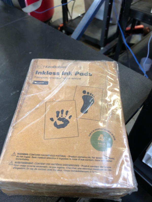 Photo 1 of 4-Pack Inkless Baby Hand and Footprint Kit - Mess Free Ink Pad for Newborn Keepsake, Dog Nose & Paw Print Kit, Clean Touch Ink Pad for Baby Hand & Footprints, Ideal Mother's Day Gifts (Jet Black, L)