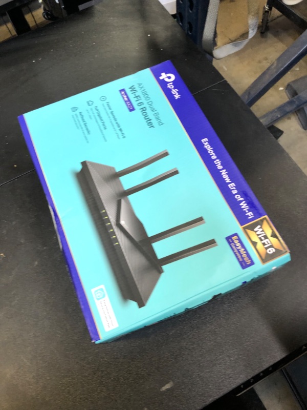Photo 1 of TP-Link AX1800 WiFi 6 Router V4 (Archer AX21) – Dual Band Wireless Internet, Gigabit, Easy Mesh, Works with Alexa - A Certified for Humans Device