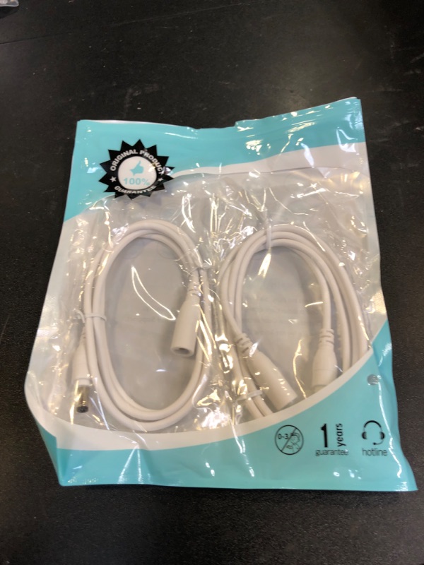 Photo 1 of Tonton 2 Pack 3.3FT 1M DC Power Extension Cable 5.5 mm x 2.1 mm 5521 Male to Female 12V DC Adapter Cord Compatible with CCTV Security IP Camera,Survelliance DVR Standalone,LED Strip,Monitors(White)