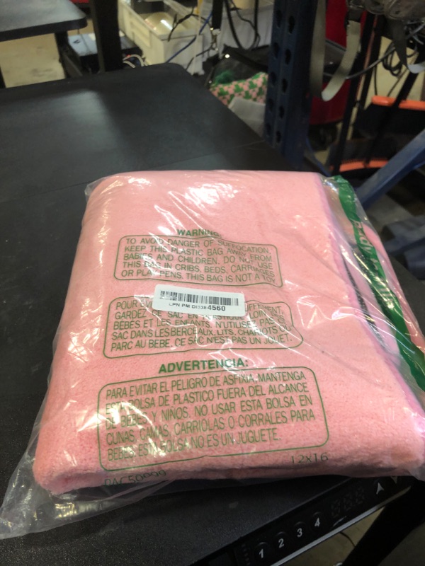 Photo 1 of Pink Soft Micorfiber Blush Bath Mat, Non Slip Absorbent Washable Plus Rugs for Shower/Bath Floor 19X31 Inches