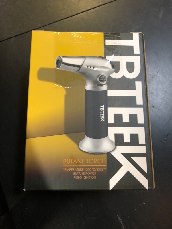 Photo 1 of TBTEEK Butane Torch, Kitchen Torch Cooking Torch with Safety Lock & Adjustable Flame for Cooking, BBQ, Baking, Brulee, Creme, DIY Soldering(Butane Not Included)