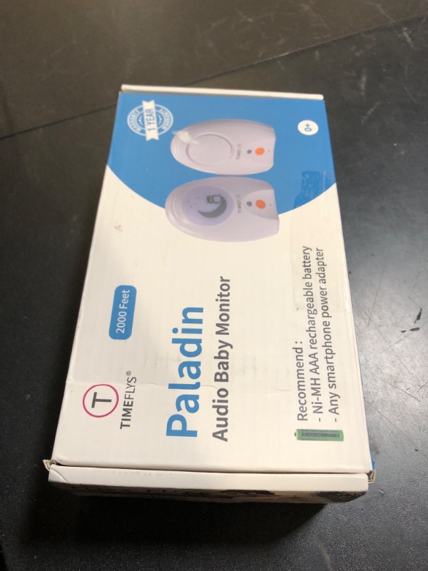 Photo 1 of TimeFlys Audio Baby Monitor 2024 Upgrade Version Paladin, Portable, Rechargeable, Extra Long Range up to 2000 ft, Night Light, Crystal Sound, Camping