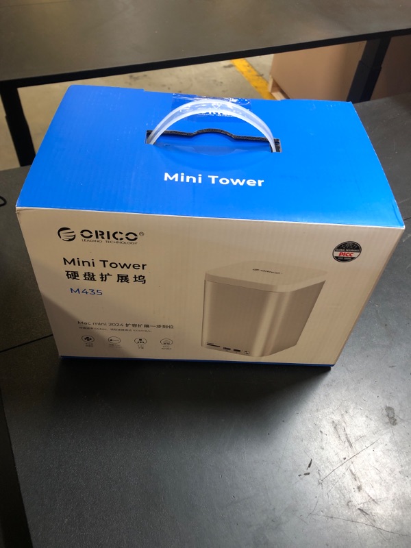 Photo 1 of ORICO MiniTower 2 Bay RAID Enclosure Compatible NVMe SSD 10Gbps with Expansion Hub Docking Station for Mac Mini M4 Max Up to 56TB-M435