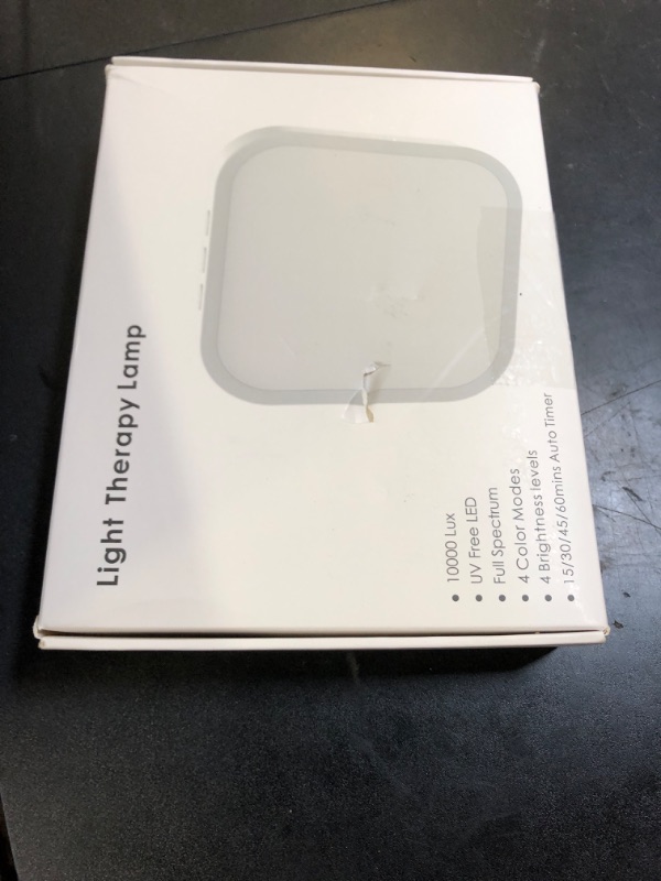 Photo 1 of Qoosseine Light Therapy Lamp - 10000 Lux UV-Free Light Box with 4 Brightness Levels, 4 Color Temperatures, 4 Timer Functions and Memory Function - Portable for Home/Office