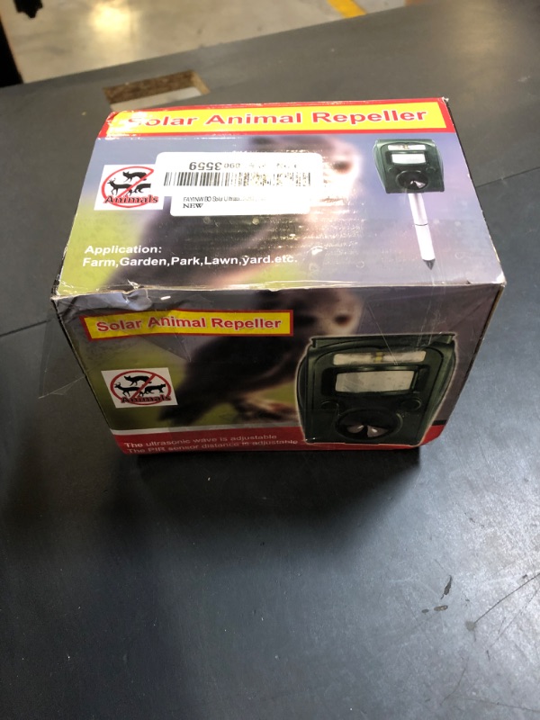 Photo 1 of FAYINWBO Solar Ultrasonic Animal Repeller, Cat Repellent, Motion Detection, Siren and Flash Repel. Dog, Squirrel, Deer, Raccoon, Skunk, Rabbit, Fox, etc