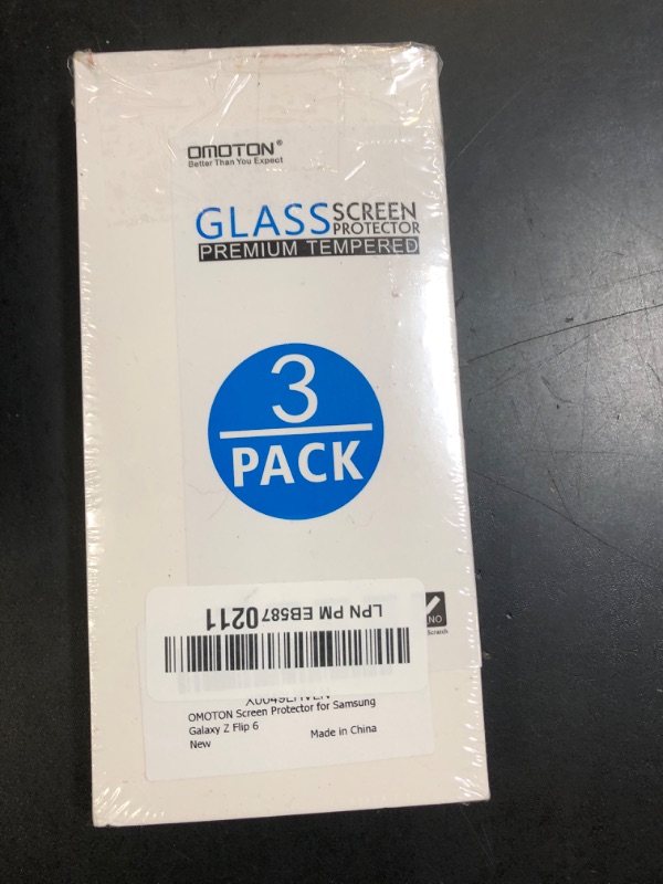 Photo 1 of OMOTON 3Sets 9PCS for Samsung Galaxy Z Flip 6 Screen Protector, 3 Main TPU Film + 3 Front Tempered Glass + 3 Camera Lens Protector, Case Friendly/Easy Installation with Alignment Tool