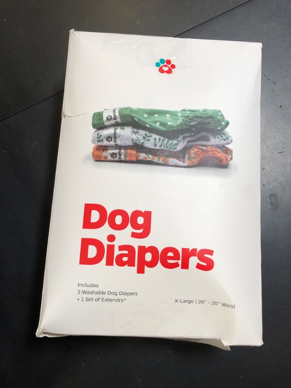 Photo 1 of Pet Parents® Washable Dog Diapers (3pack) + Extendrs® of Durable Doggie Diapers, Premium Dog Diapers Female (X-Large, Daisy)