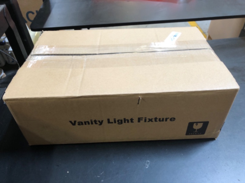 Photo 1 of Zarbitta 3-Light Bathroom Light Fixtures, Black Modern Vanity Lights with Clear Glass Shade, Bathroom Wall Lamp for Mirror Kitchen Living Room Hallway Cabinet Porch