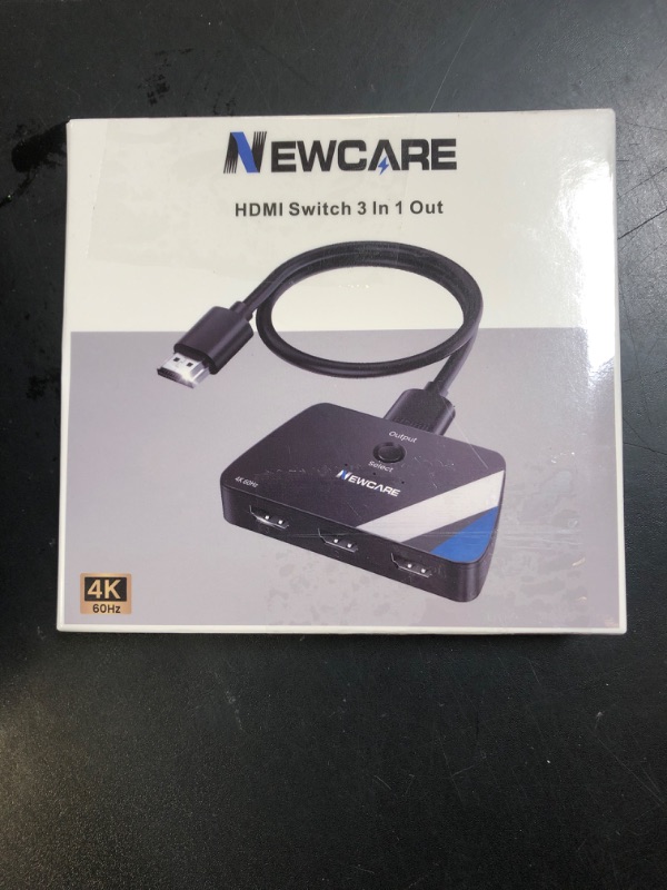 Photo 1 of [Upgrade] HDMI Switch 3 in 1 Out, 4K@60Hz HDMI 2.0 Switch Splitter with 2.6FT Long HDMI Cable, 3-Port HDMI Switcher Selector, Supports 4K 30Hz 3D 1080P HDCP2.2 for PS5 Xbox DVD Player Fire Stick PC