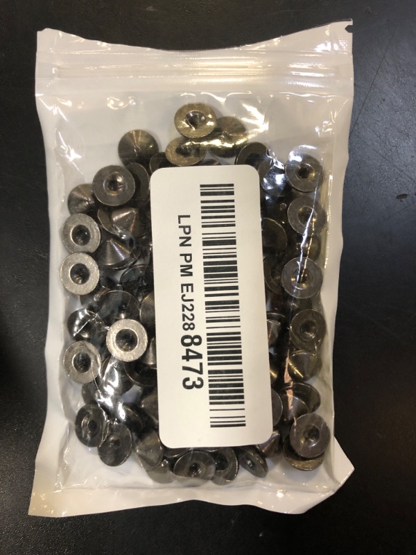 Photo 1 of YORANYO 30 Sets 5/16" Height Spikes and Studs 8MM Handbag Feet Gun Metal Barrel Spikes Screw Back Punk Studs and Spikes Kit for Clothing Shoes Leather Craft Belts Bags Dog Collars Rivets