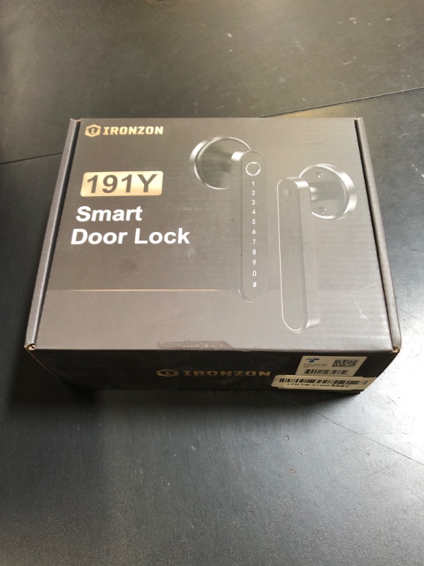 Photo 1 of IRONZON Fingerprint Door Lock Smart Door Lock with Keypad Keyless Entry Door Lock with Handle for Home Hotel Office Apartment Bedroom