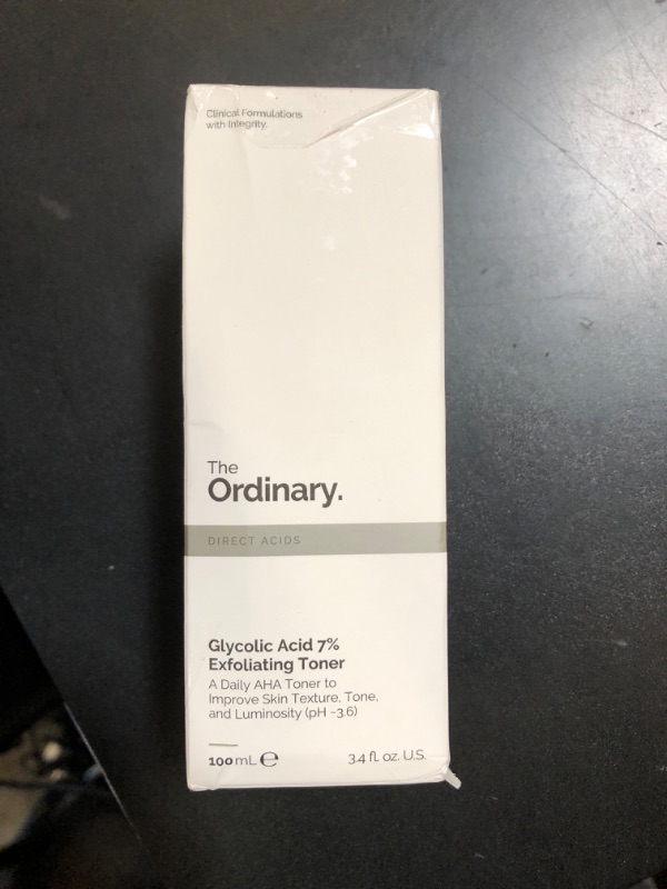 Photo 1 of The Ordinary Glycolic Acid 7% Exfoliating Toner, Brightening and Smoothing Daily Toner for More Even-Looking Skin Tone, 3.4 Fl Oz