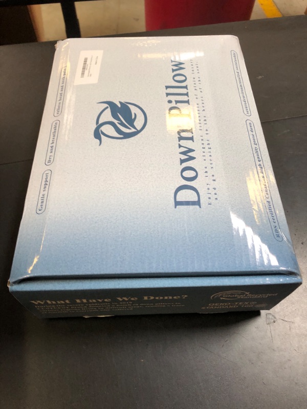 Photo 1 of Canadian White Goose Down Pillow Standard Size,900+ Fill Power Soft Side Sleeper Pillow for Sleeping Neck Pain Relief,100% Cotton Shell 600 Thread Count Bed White Hotel Quality Fluffy Pillows