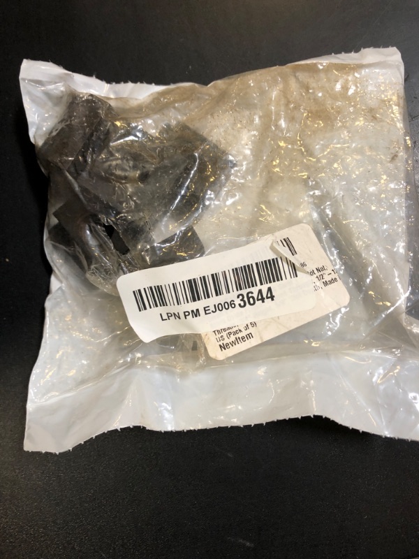 Photo 1 of Te-Co 41411T Black Oxide 1018 Steel Tapped Through T-Slot Nut, 1/2"-13 TPI, 3/4" Height x 1-1/8" Width x 5/8" Table Slot (Pack of 5)