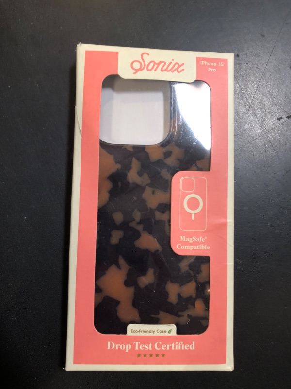 Photo 1 of Sonix Case for iPhone 15 Pro | Compatible with MagSafe | 10ft Drop Tested | Tortoise Shell | Brown Tort