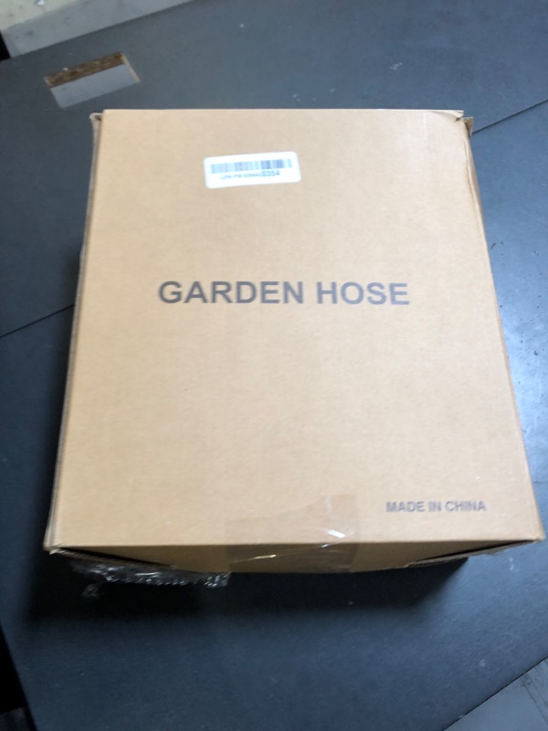 Photo 1 of Non-Expanding Garden Hose 100ft – Flexible, Burst-Resistant, Anti-Kink, 10-Function Spray Nozzle, Lightweight & Durable for Outdoor Use(Grey)