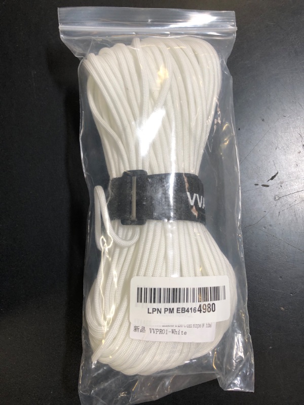 Photo 1 of VVAAGG 550 Paracord Rope 100FT, 4mm Thin Tent Rope 550 Parachute Cord, Strong Long Nylon Rope, Outdoor Gear Camping Rope