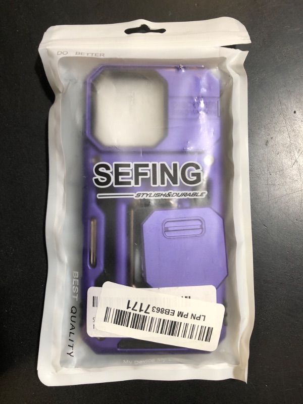 Photo 1 of SEFING Case for 16 Pro Case 16 Pro Phone Case with Kickstand Ring, with Camera Cover, fit Magnet Car Mount, for iPhone 16 Pro (Purple)
