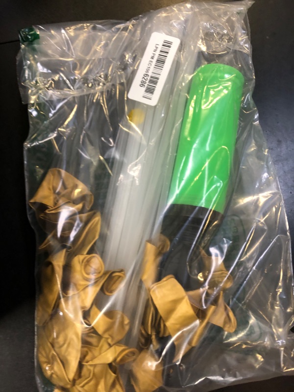 Photo 1 of Cicicooie Balloon Column Stand Kit for Floor with String Light 2 Set Gold and Green Centerpieces Balloon Holder Decoration for Opening Adult Birthday Party Men Bachelor Party