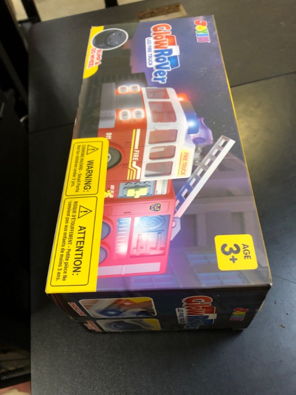 Photo 1 of JOYIN LED Fire Truck Toy for Toddlers - LED Projections & Sirens, Bump and Go Fire Engine Trucks with Mode Switch & Volume Control, Boys&Girls Firetruck, Kids Birthday