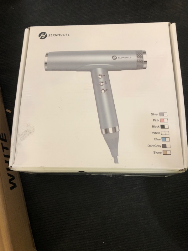 Photo 1 of Slopehill Professional Ionic Hair Dryer With Diffuser - Lightweight, Compact, Powerful & Fast Salon Blow Dryer With High Speed Brushless Motor for Travel, Women & Men (Ceramic, Black)