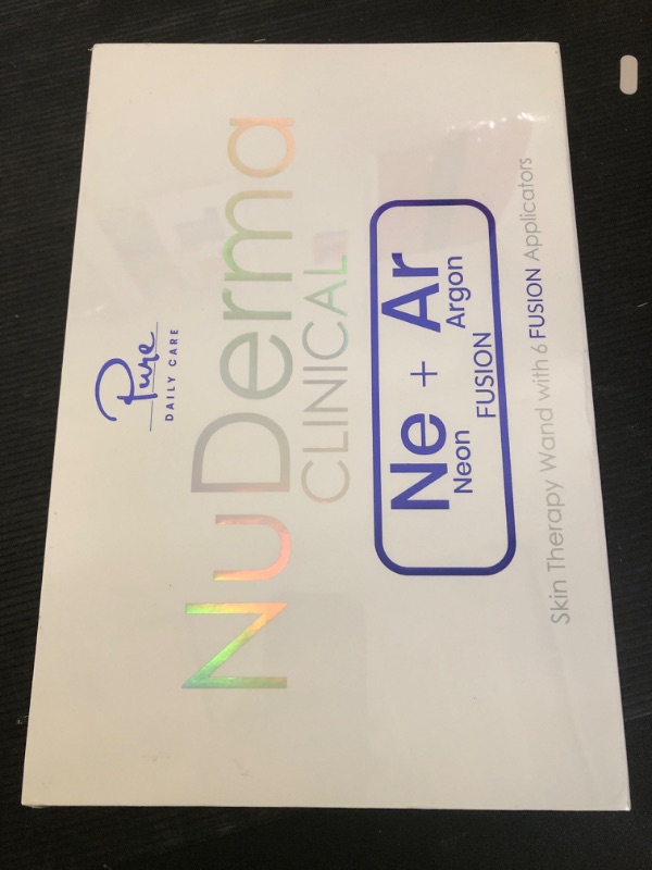Photo 1 of NuDerma Clinical Skin Therapy Wand - Portable Skin Therapy Machine w 6 Fusion Neon + Argon Wands – Anti Aging - Clarifying - Skin Tightening & Radiance - Wrinkle Reducing