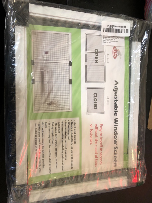 Photo 1 of FLYZZZ Adjustable Sliding Window Screen?2 Ways Expandable Aluminum Frame Window Screen, Horizontal (10''h x 14-24''w?or Convert to Vertical (14"h x 10-16"w), B…