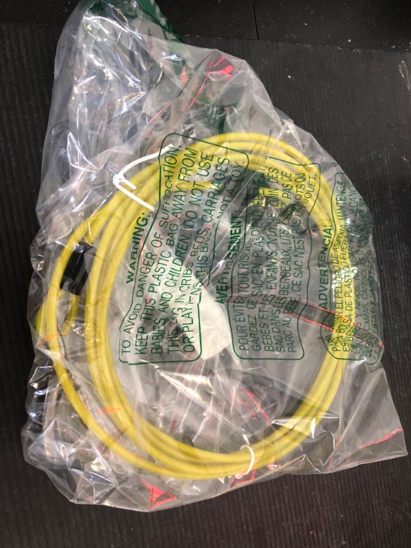 Photo 1 of Dog tie Out Cable, 10/20/25/30/50/70/100 feet, Suitable for Dogs up to 350 pounds, Dog Cable with Swivel Buckle, Lightweight, Non-Winding, for Outdoor Camping, Yard Dog Cable (Yellow, 10FT)