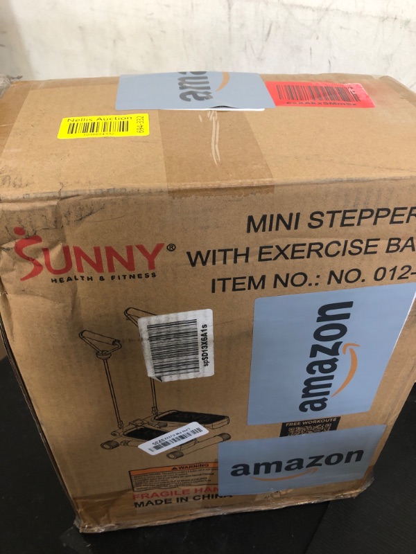 Photo 1 of Sunny Health & Fitness Mini Steppers for Exercise at Home, Stair Step Workout Machine with Resistance Bands, Full Body Cardio Equipment with Digital Monitor - No. 012 -S